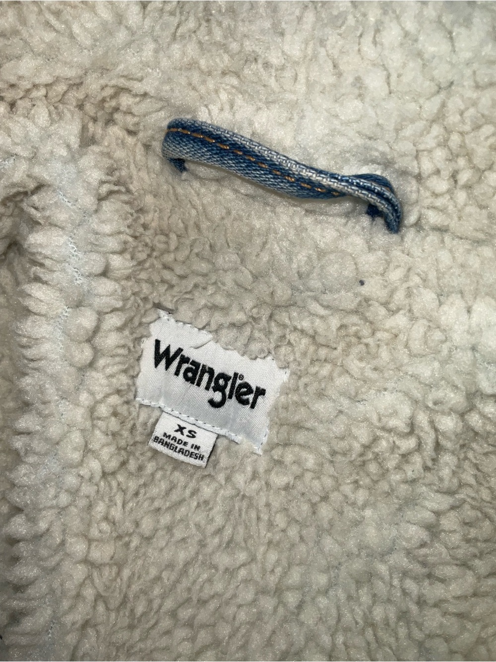 Wrangler Ranch Denim Shearling-Trim Coat - Picture 10 of 10